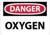 AccuformNMC "Danger - Oxygen", 7" Long x 10" Wide, Aluminum Safety Sign Rectangle, 0.04" Thick, Use for Hazardous Materials D98A - 72313752