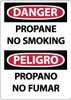 AccuformNMC "Danger - Propane - No Smoking", 14" Long x 10" Wide, Aluminum Safety Sign Rectangle, 0.04" Thick, Use for Accident Prevention ESD667AB - 72314156