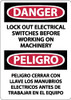 AccuformNMC "Danger - Lock Out Electrical Switches Before Working on Machinery", 14" Long x 10" Wide, Rigid Plastic Safety Sign Rectangle, 0.05" Thick, Use for Accident Prevention ESD679RB - 72314537