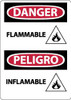 AccuformNMC "Danger - Flammable", 14" Long x 10" Wide, Rigid Plastic Safety Sign Rectangle, 0.05" Thick, Use for Hazardous Materials ESD682RB - 72314560