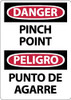 AccuformNMC "Danger - Pinch Point", 14" Long x 10" Wide, Pressure-Sensitive Vinyl Safety Sign Rectangle, 0.004" Thick, Use for Accident Prevention ESD686PB - 72314644