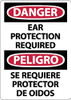 AccuformNMC "Danger - Ear Protection Required", 14" Long x 10" Wide, Rigid Plastic Safety Sign Rectangle, 0.05" Thick, Use for Accident Prevention ESD687RB - 72314685
