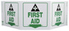 AccuformNMC "First Aid", 7-1/2" Long x 20" Wide, Rigid Plastic Safety Sign Rectangle, 0.01" Thick, Use for First Aid GW3056 - 72315146