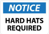 AccuformNMC "Notice - Hard Hats Required", 10" Long x 14" Wide, Aluminum Safety Sign Rectangle, 0.04" Thick, Use for Accident Prevention N371AB - 72315500