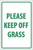 AccuformNMC "Please Keep Off Grass", 18" Long x 12" Wide, Rigid Plastic Safety Sign Rectangle, 0.05" Thick, Use for Security & Admittance M105R - 73070542