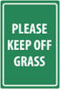 AccuformNMC "Please Keep Off Grass", 18" Long x 12" Wide, Rigid Plastic Safety Sign Rectangle, 0.05" Thick, Use for Security & Admittance M112R - 73070625