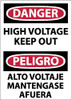 AccuformNMC "Danger - High Voltage - Keep Out", 14" Long x 10" Wide, Rigid Plastic Safety Sign Rectangle, 0.05" Thick, Use for Accident Prevention ESD139RB - 73072720