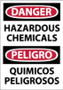 AccuformNMC "Danger - Hazardous Chemicals", 14" Long x 10" Wide, Aluminum Safety Sign Rectangle, 0.04" Thick, Use for Hazardous Materials ESD441AB - 73072969