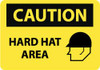 AccuformNMC "Caution - Hard Hat Area", 20" Long x 28" Wide, Rigid Plastic Safety Sign Rectangle, 0.05" Thick, Use for Accident Prevention C666RD - 73297665