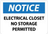 AccuformNMC "Notice - Electrical Closet - No Storage Permitted", 10" Long x 14" Wide, Rigid Plastic Safety Sign Rectangle, 0.05" Thick, Use for Accident Prevention N266RB - 73298762