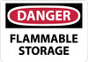AccuformNMC "Danger - Flammable Storage", 10" Long x 14" Wide, Rigid Plastic Safety Sign Rectangle, 0.05" Thick, Use for Hazardous Materials D534RB - 73300733