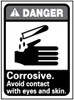AccuformNMC "Danger - Corrosive - Avoid Contact with Eyes and Skin", 14" Long x 10" Wide, Rigid Plastic Safety Sign Rectangle, 0.05" Thick, Use for Accident Prevention DGA3RB - 73844995
