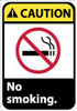 AccuformNMC "Caution - No Smoking", 14" Long x 10" Wide, Aluminum Safety Sign Rectangle, 0.04" Thick, Use for Accident Prevention CGA3AB - 74506270