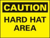 AccuformNMC "Caution - Hard Hat Area", 20" Long x 28" Wide, Rigid Plastic Safety Sign Rectangle, 0.05" Thick, Use for Accident Prevention C31RD - 74507476