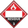 AccuformNMC "Residue", 10-3/4" Long x 10-3/4" Wide, Pressure-Sensitive Vinyl Safety Sign Diamond, 0.004" Thick, Use for Workplace/Safety DL81BP - 74727793