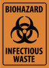 AccuformNMC "Biohazard - Infectious Waste", 10" Long x 14" Wide, Pressure-Sensitive Vinyl Safety Sign Rectangle, 0.004" Thick, Use for Hazardous Materials M94PB - 74761735