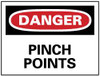 AccuformNMC "Danger - Pinch Points", 7" Long x 10" Wide, Rigid Plastic Safety Sign Rectangle, 0.05" Thick, Use for Accident Prevention D149R - 75006601