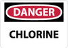 AccuformNMC "Danger - Chlorine", 7" Long x 10" Wide, Pressure-Sensitive Vinyl Safety Sign Rectangle, 0.004" Thick, Use for Hazardous Materials D15P - 75006619