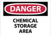 AccuformNMC "Danger - Chemical Storage Area", 7" Long x 10" Wide, Pressure-Sensitive Vinyl Safety Sign Rectangle, 0.004" Thick, Use for Hazardous Materials D239P - 75007195