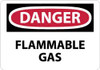 AccuformNMC "Danger - Flammable Gas", 7" Long x 10" Wide, Pressure-Sensitive Vinyl Safety Sign Rectangle, 0.004" Thick, Use for Hazardous Materials D276P - 75204636