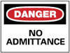 AccuformNMC "Danger - No Admittance", 7" Long x 10" Wide, Rigid Plastic Safety Sign Rectangle, 0.05" Thick, Use for Security & Admittance D75R - 75258889