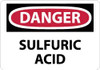 AccuformNMC "Danger - Sulfuric Acid", 10" Long x 14" Wide, Rigid Plastic Safety Sign Rectangle, 0.05" Thick, Use for Hazardous Materials D85RB - 75259036