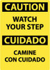 AccuformNMC "Caution - Watch Your Step", 20" Long x 14" Wide, Rigid Plastic Safety Sign Rectangle, 0.05" Thick, Use for Accident Prevention ESC203RC - 75263269