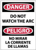 AccuformNMC "Danger - Do Not Watch the Arc", 20" Long x 14" Wide, Rigid Plastic Safety Sign Rectangle, 0.05" Thick, Use for Accident Prevention ESD31RC - 75263665