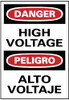 AccuformNMC "Danger - High Voltage", 14" Long x 10" Wide, Rigid Plastic Safety Sign Rectangle, 0.05" Thick, Use for Accident Prevention ESD49RB - 75263707