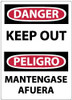 AccuformNMC "Danger - Keep Out", 14" Long x 10" Wide, Pressure-Sensitive Vinyl Safety Sign Rectangle, 0.004" Thick, Use for Accident Prevention ESD59PB - 75263715