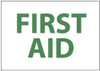 AccuformNMC "First Aid", 7" Long x 10" Wide, Rigid Plastic Safety Sign Rectangle, 0.05" Thick, Use for First Aid M249R - 75382051