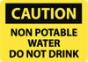 AccuformNMC "Caution - Non Potable Water - Do Not Drink", 7" Long x 10" Wide, Rigid Plastic Safety Sign Rectangle, 0.05" Thick, Use for Accident Prevention C361R - 76583590