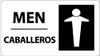 AccuformNMC "Men", 10" Long x 18" Wide, Pressure-Sensitive Vinyl Safety Sign Rectangle, 0.004" Thick, Use for Restroom, Janitorial & Housekeeping SPSA134P - 77556983