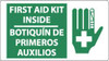 AccuformNMC "First Aid Kit Inside", 10" Long x 18" Wide, Pressure-Sensitive Vinyl Safety Sign Rectangle, 0.004" Thick, Use for First Aid SPSA172P - 77557023