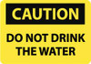 AccuformNMC "Caution - Do Not Drink the Water", 10" Long x 14" Wide, Pressure-Sensitive Vinyl Safety Sign Rectangle, 0.004" Thick, Use for Accident Prevention C451PB - 79512448