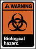 AccuformNMC "Warning - Biological Hazard", 14" Long x 10" Wide, Rigid Plastic Safety Sign Rectangle, 0.05" Thick, Use for Hazardous Materials WGA5RB - 79918876