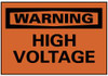 AccuformNMC "Warning - High Voltage", 7" Long x 10" Wide, Pressure-Sensitive Vinyl Safety Sign Rectangle, 0.004" Thick, Use for Accident Prevention W49P - 80800675
