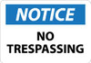 AccuformNMC "Notice - No Trespassing", 10" Long x 14" Wide, Pressure-Sensitive Vinyl Safety Sign Rectangle, 0.004" Thick, Use for Security & Admittance N218PB - 83729772