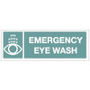 AccuformNMC "Emergency Eye Wash", 5" Long x 14" Wide, Pressure-Sensitive Vinyl Safety Sign Rectangle, 0.004" Thick, Use for First Aid GL303P - 83734343