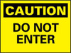 AccuformNMC "Caution - Do Not Enter", 10" Long x 14" Wide, Pressure-Sensitive Vinyl Safety Sign Rectangle, 0.004" Thick, Use for Security & Admittance C135PB - 84361914