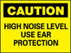 AccuformNMC "Caution - High Noise Level - Use Ear Protection", 7" Long x 10" Wide, Rigid Plastic Safety Sign Rectangle, 0.05" Thick, Use for Accident Prevention C161R - 84417609