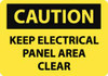AccuformNMC "Caution - Keep Electrical Panel Area Clear", 10" Long x 14" Wide, Pressure-Sensitive Vinyl Safety Sign Rectangle, 0.004" Thick, Use for Accident Prevention C167PB - 84417625
