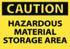 AccuformNMC "Caution - Hazardous Material Storage Area", 7" Long x 10" Wide, Pressure-Sensitive Vinyl Safety Sign Rectangle, 0.004" Thick, Use for Hazardous Materials C310P - 84481340
