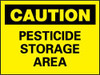 AccuformNMC "Caution - Pesticide Storage Area", 7" Long x 10" Wide, Pressure-Sensitive Vinyl Safety Sign Rectangle, 0.004" Thick, Use for Hazardous Materials C350P - 84481399