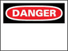 AccuformNMC "Danger", 14" Long x 20" Wide, Rigid Plastic Safety Sign Rectangle, 0.05" Thick, Use for Accident Prevention D1RC - 84647957