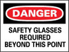AccuformNMC "Danger - Safety Glasses Must Be Worn While Operating This Machine", 7" Long x 10" Wide, Rigid Plastic Safety Sign Rectangle, 0.05" Thick, Use for Accident Prevention D107R - 84648062