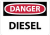 AccuformNMC "Danger - Diesel", 10" Long x 14" Wide, Rigid Plastic Safety Sign Rectangle, 0.05" Thick, Use for Hazardous Materials D127RB - 84657410
