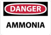 AccuformNMC "Danger - Ammonia", 10" Long x 14" Wide, Rigid Plastic Safety Sign Rectangle, 0.05" Thick, Use for Hazardous Materials D129RB - 84657444