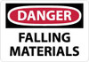 AccuformNMC "Danger - Falling Materials", 7" Long x 10" Wide, Rigid Plastic Safety Sign Rectangle, 0.05" Thick, Use for Accident Prevention D37R - 84657642