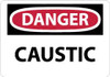 AccuformNMC "Danger - Caustic", 7" Long x 10" Wide, Pressure-Sensitive Vinyl Safety Sign Rectangle, 0.004" Thick, Use for Hazardous Materials D403P - 84658210